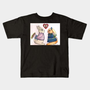 True love furever - two sweet bunnies in love Kids T-Shirt